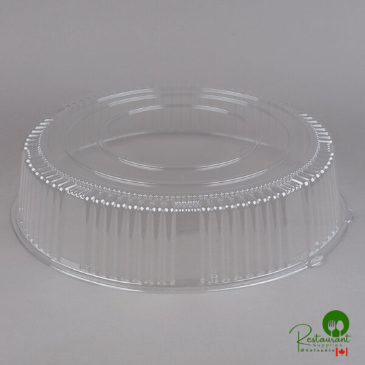 WNA Comet A18PETDMHI CaterLine Casuals 18" Clear PET Plastic Round High Dome Lid - 25/Case