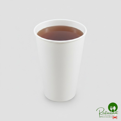 Dart DWTG16W ThermoGuard 16 oz. Double Wall Insulated White Paper Hot Cup - 600/Case