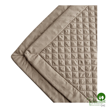 Hospitality Radiance 90" x 94" Full / Queen Size Truffle 100% Polyester Diamond Quilt Coverlet - 4/Case