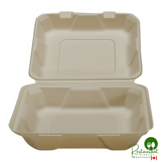 Fineline 43SH8 Conserveware 8" x 8" x 2 1/2" Bagasse Low Take-Out Container - 200/Case