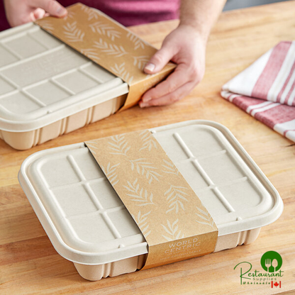 World Centric 12 5/16" Compostable Catering Tray Sleeve - 400/Case