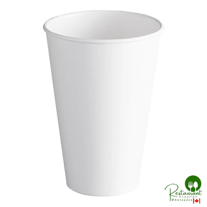 Dart DWTG16W ThermoGuard 16 oz. Double Wall Insulated White Paper Hot Cup - 600/Case