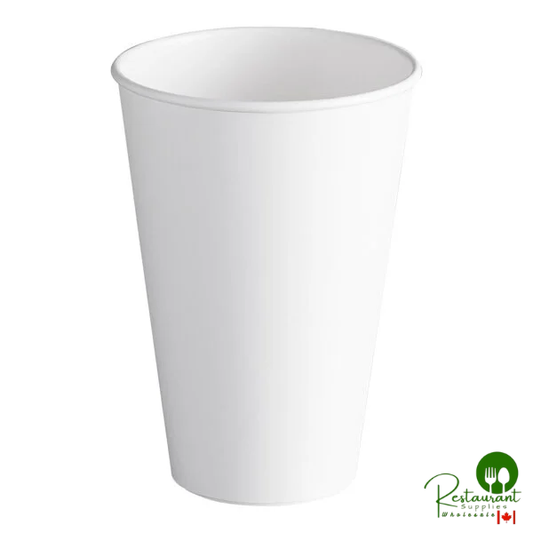 Dart DWTG16W ThermoGuard 16 oz. Double Wall Insulated White Paper Hot Cup - 600/Case