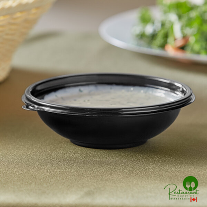 8 oz. Black PET Plastic Round Catering / Serving Bowl By Prime - 200/Case