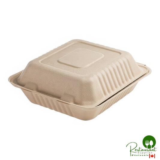 Fineline 43SH8 Conserveware 8" x 8" x 2 1/2" Bagasse Low Take-Out Container - 200/Case