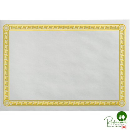 10" x 14" Greek Key Gold Placemat By Prime - 1,000/Case