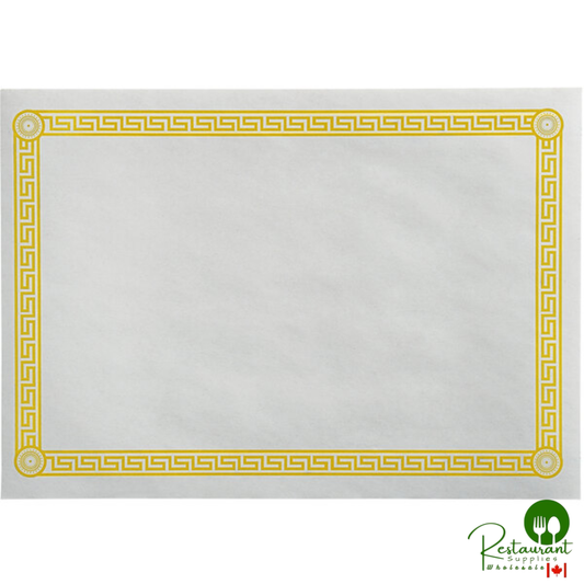 10" x 14" Greek Key Gold Placemat By Prime - 1,000/Case