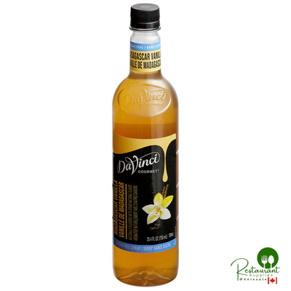 DaVinci Gourmet Sugar-Free Madagascar Vanilla Flavoring Syrup 750 mL - 4/Case