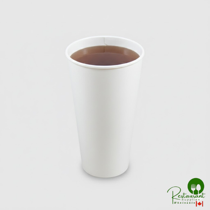 Dart DWTG20W ThermoGuard 20 oz. Double Wall Insulated White Paper Hot Cup - 600/Case