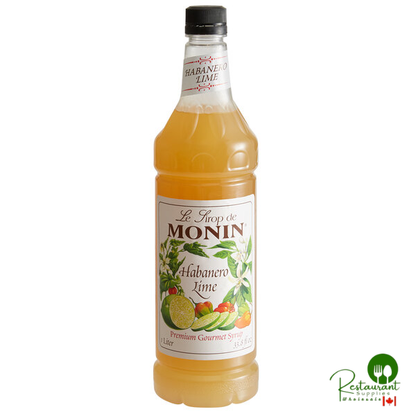 Monin Premium Habanero Lime Flavoring Syrup 1 Liter - 4/Case