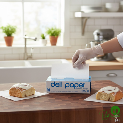 Durable Packaging SW-8 8" x 10 3/4" Interfolded Deli Wrap Wax Paper - 6,000/Case