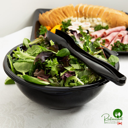 Fineline 5160-BK Super Bowl 160 oz. Black PET Plastic Bowl - 25/Case
