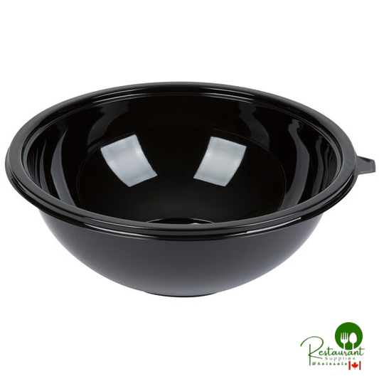 Fineline 5160-BK Super Bowl 160 oz. Black PET Plastic Bowl - 25/Case