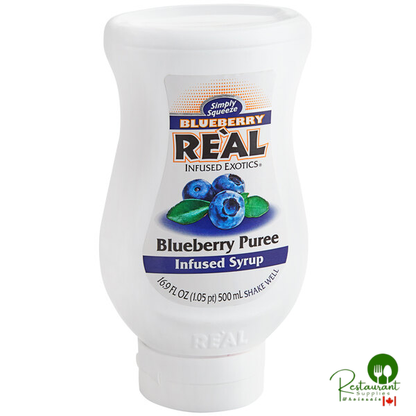 Real Blueberry Puree Infused Syrup 16.9 fl. oz. - 6/Case