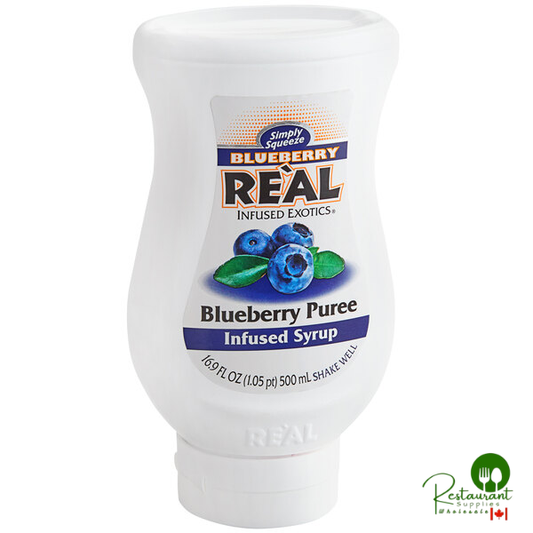 Real Blueberry Puree Infused Syrup 16.9 fl. oz. - 6/Case