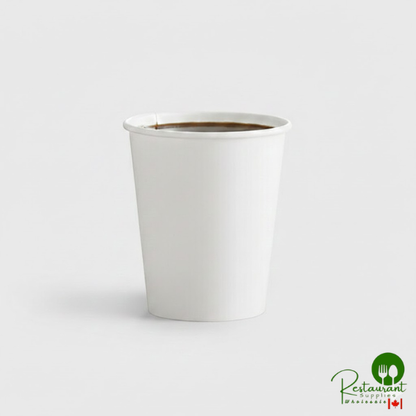 Dart DWTG8W ThermoGuard 8 oz. Double Wall Insulated White Paper Hot Cup - 1,000/Case