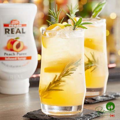 Real Peach Puree Infused Syrup 16.9 fl. oz. - 6/Case