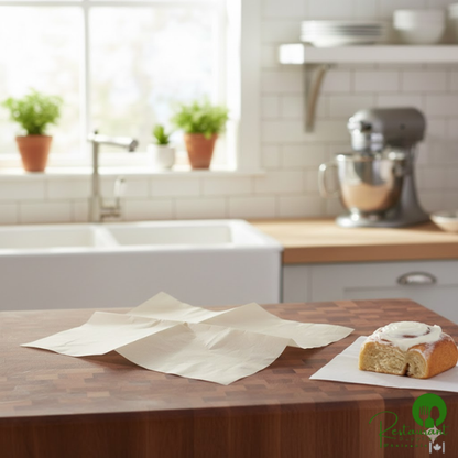 Durable Packaging 8" x 10 3/4" Green Choice Interfolded Kraft Unbleached Brown Soy Wax Deli Sheets - 6,000/Case