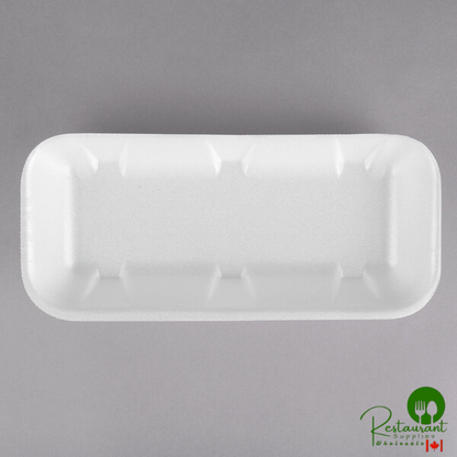 CKF 88105 (#1.5) White Foam Meat Tray 7 7/16" x 3 3/4" x 7/8" - 1,000/Case