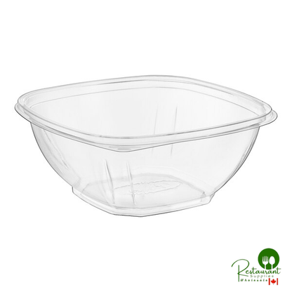 16 oz. Clear PET Plastic Square Catering / Serving Bowl By Prime - 500/Case