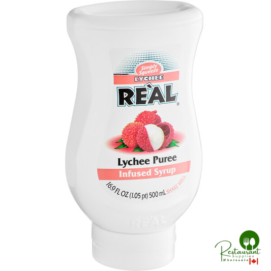 Real Lychee Puree Infused Syrup 16.9 fl. oz. - 6/Case