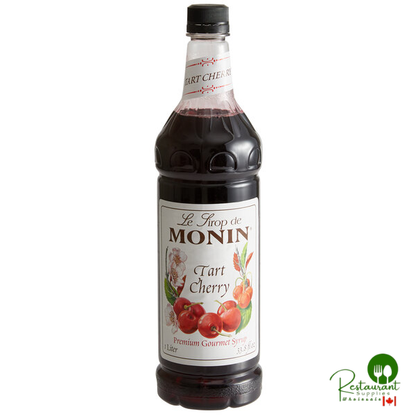 Monin Premium Tart Cherry Flavoring Syrup 1 Liter - 4/Case