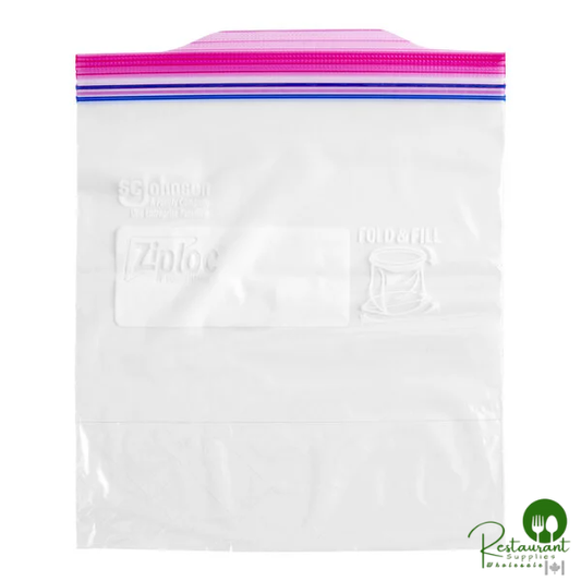Ziploc® 364899 7" x 7 7/16" 1 Qt. Storage Bags with Double Zipper and Write-On Label - 500/Case