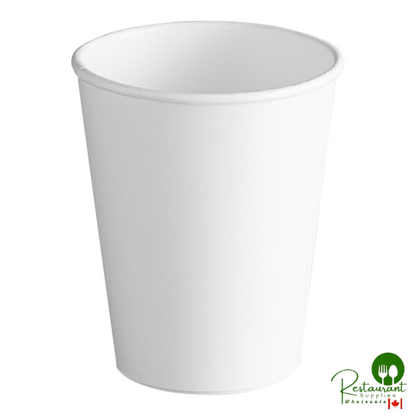 Dart DWTG8W ThermoGuard 8 oz. Double Wall Insulated White Paper Hot Cup - 1,000/Case