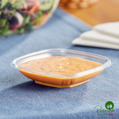 8 oz. Clear PET Plastic Square Catering / Serving Bowl By Prime - 500/Case