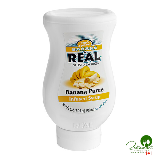Real Banana Puree Infused Syrup 16.9 fl. oz. - 6/Case