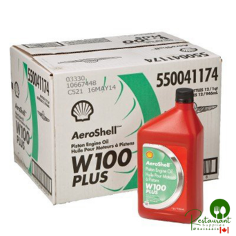 SHLAERWPL100FT AeroShell Oil W Plus 100 – CASE OF 12 – 1 QUART BOTTLES
