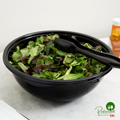 Fineline 5320-BK Super Bowl 320 oz. Black PET Plastic Bowl - 25/Case