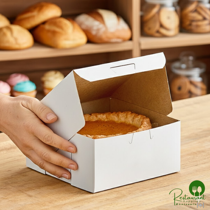 Southern Champion 6" x 6" x 3" White Pie / Bakery Box - 250/Case