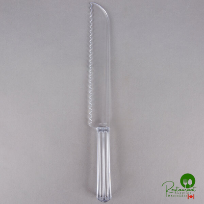 Fineline 3303-BK Platter Pleasers 11 1/2" Black Plastic Bread Knife - 48/Case