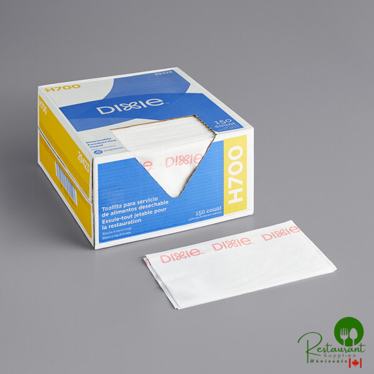 Dixie 13" x 23 1/2" White and Red Stripe Disposable Foodservice Towel H700 - 150/Case