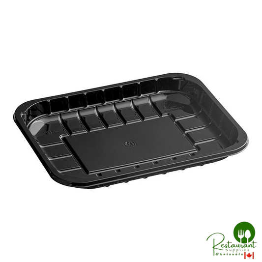 CKF 86515 (#4P) 9 1/8" x 7" x 1 5/16" Black PET Plastic Meat Tray - 480/Case