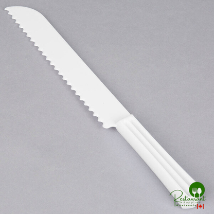Fineline 3303-BK Platter Pleasers 11 1/2" Black Plastic Bread Knife - 48/Case