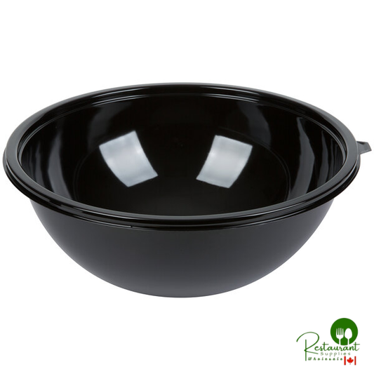Fineline 5320-BK Super Bowl 320 oz. Black PET Plastic Bowl - 25/Case