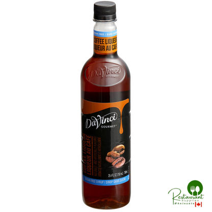 DaVinci Gourmet Sugar-Free Coffee Liqueur Flavoring Syrup 750 mL - 4/Case