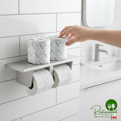 Morcon Morsoft 3 1/4" x 4" Individually Wrapped 2-Ply 400 Sheet Toilet Paper Roll - 96/Case