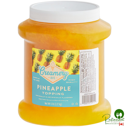 Creamery Ave. Pineapple Dessert / Sundae Topping 1/2 Gallon - 6/Case