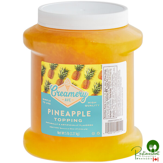 Creamery Ave. Pineapple Dessert / Sundae Topping 1/2 Gallon - 6/Case