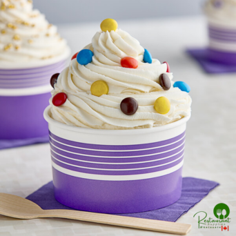 16 oz. Purple Paper Frozen Yogurt / Food Cup By Prime - 1,000/Case