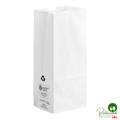 Duro 4 lb. White Paper Bag - 500/Bundle