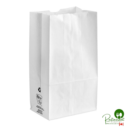 Duro 12 lb. Tall White Paper Bag - 500/Bundle
