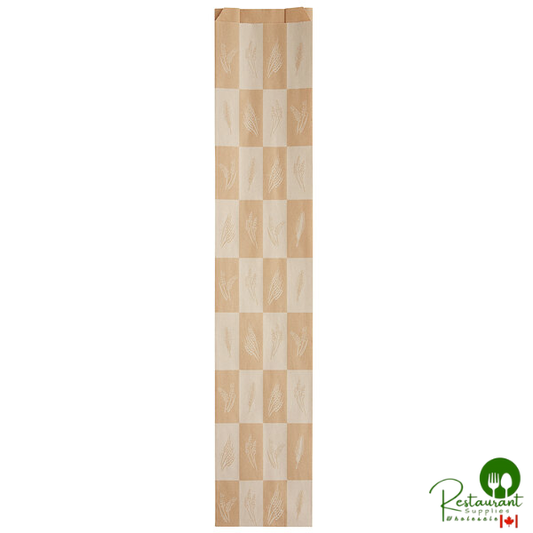 Bagcraft Packaging 300868 EcoCraft 4 1/2" x 2 1/2" x 24" Artisan Printed Bread Bag - 1,000/Case