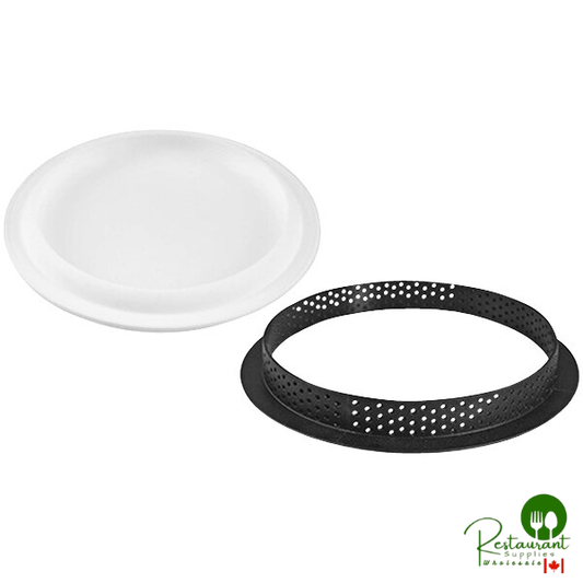 Silikomart KIT TART RING 19 Round Silicone Baking Mold - 6" x 11/16" Cavity with 7 3/8" x 11/16" Tart Ring