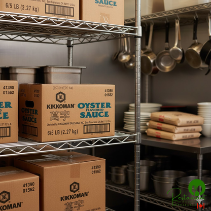 Kikkoman 5 lb Preservative Free Oyster Flavored Sauce - 6/Case