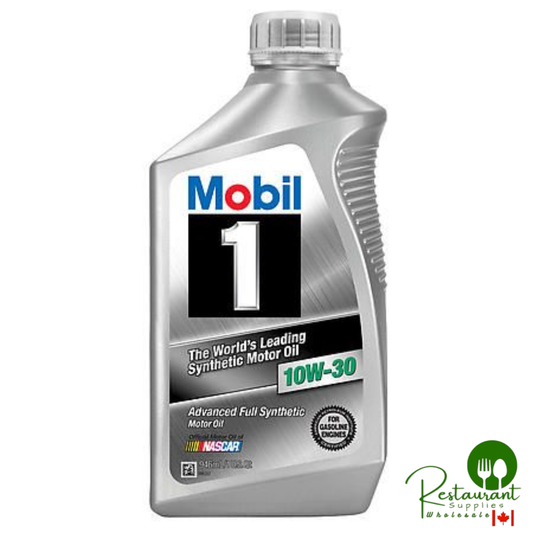 MOBIL 1 10W-30 100% SYNTHETIC ENGINE OIL – CASE OF 6 – 1 QUART BOTTLES