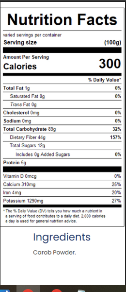 Virginia Roasted Carob Powder – 50 lb Bag